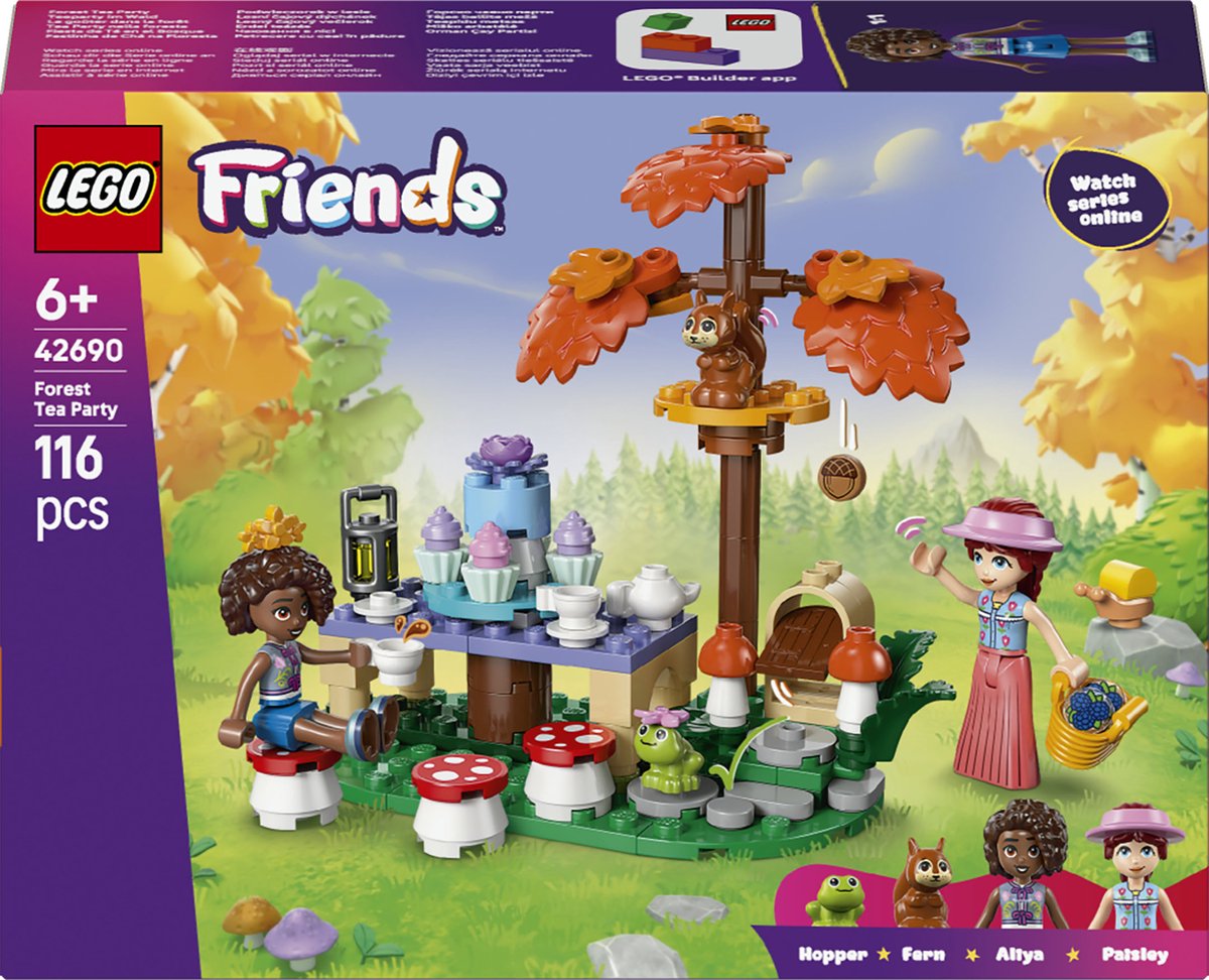 Lego friends theekransje in het bos speelgoed voor kinderen en kinderkamer decoratie 42690