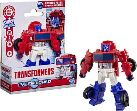 Hasbro transformers-speelgoed cyberworld cyber changers optimus prime, actiefiguur, 6+