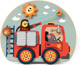 Classic world houten speelbord brandweer - interactief speelgoedbord.