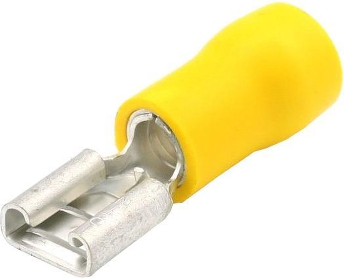 Carpoint vlakstekerhuls 543 geel 6.3x0.8mm 10 stuks