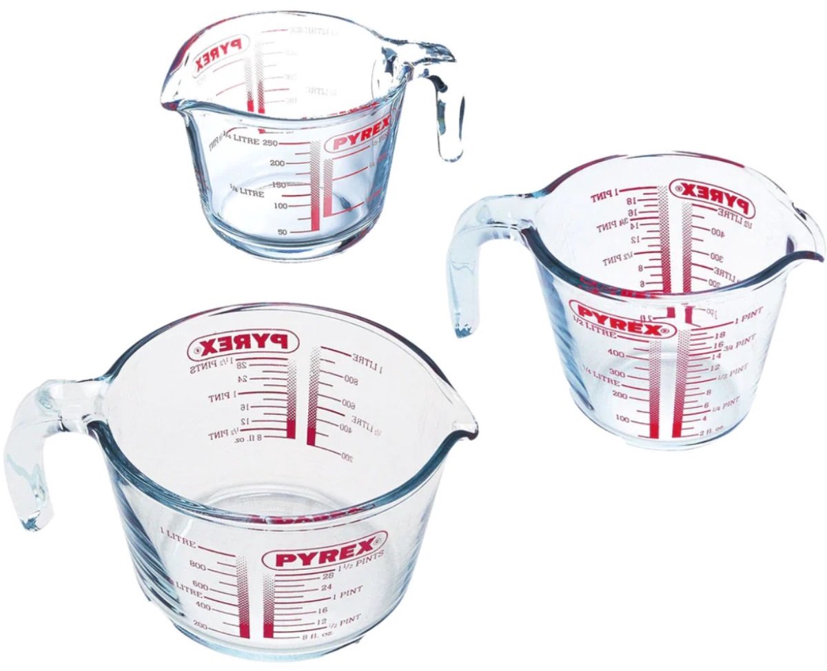 Pyrex maatbeker, set van 3 stuks - | classic prepware