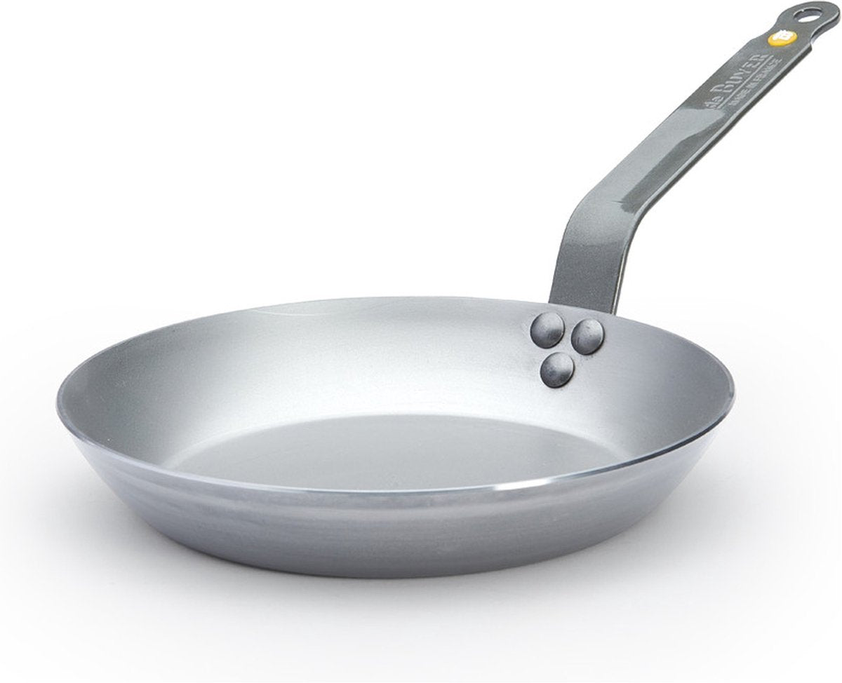 Debuyer de buyer mineral b koekenpan 24 cm – plaatstaal – pfas-vrij – natuurlijk antiaanbak effect – made in france