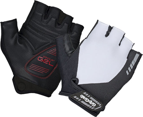 Gripgrab - progel padded korte vinger zomer fietshandschoenen wielrenhandschoenen met padding - wit - unisex - maat xs