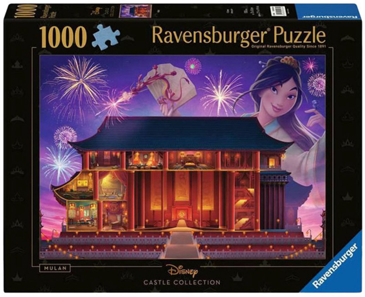 Ravensburger puzzel disney castles mulan - 1000 stukjes legpuzzel.