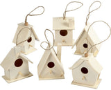 Creativ company vogelhuis hout 7cm, 6st.