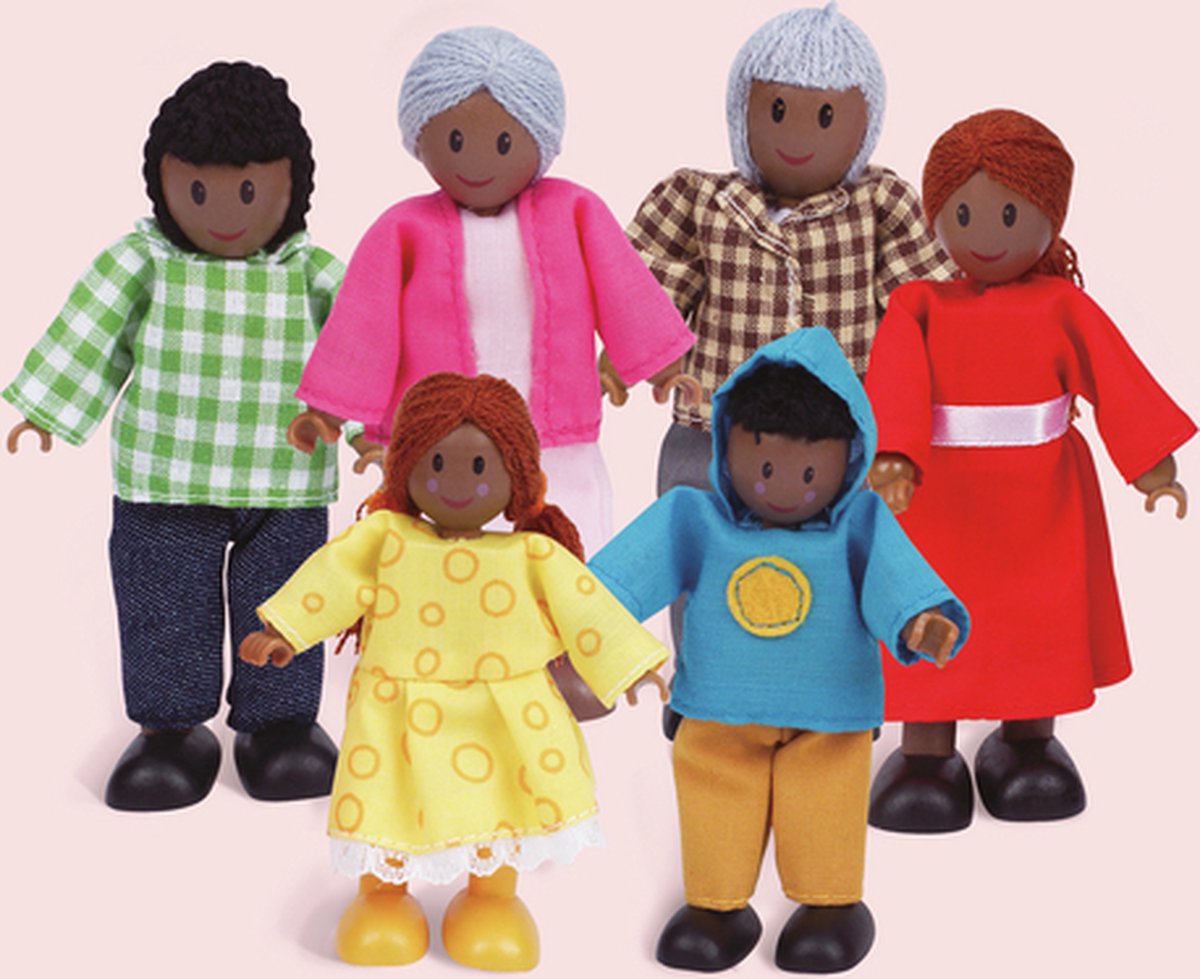 Hape poppenhuis familie afrikaans