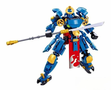 Sluban exosuit blue samurai bouwspeelgoed actiefiguur – constructiespeelgoed – bouwset met 230 bouwstenen – m38-b1312 – vanaf 6 jaar