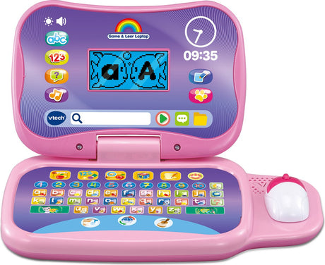 Vtech game leer laptop roze - leercomputer-laptop_educaief interactief speelgoed vanaf 3 jaar
