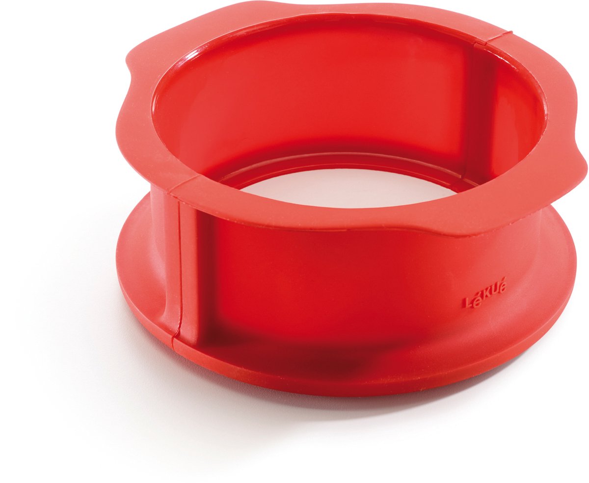 Lékué springvorm rond met keramisch bord ø 15 cm - red