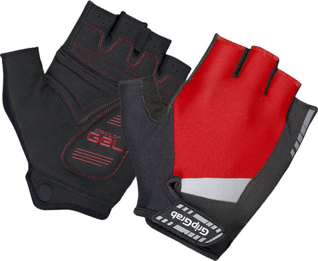 Gripgrab - supergel padded korte vinger zomer fietshandschoenen wielrenhandschoenen met padding - rood - unisex - maat m
