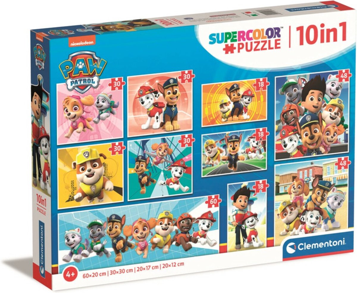 Clementoni puzzels paw patrol, 10in1