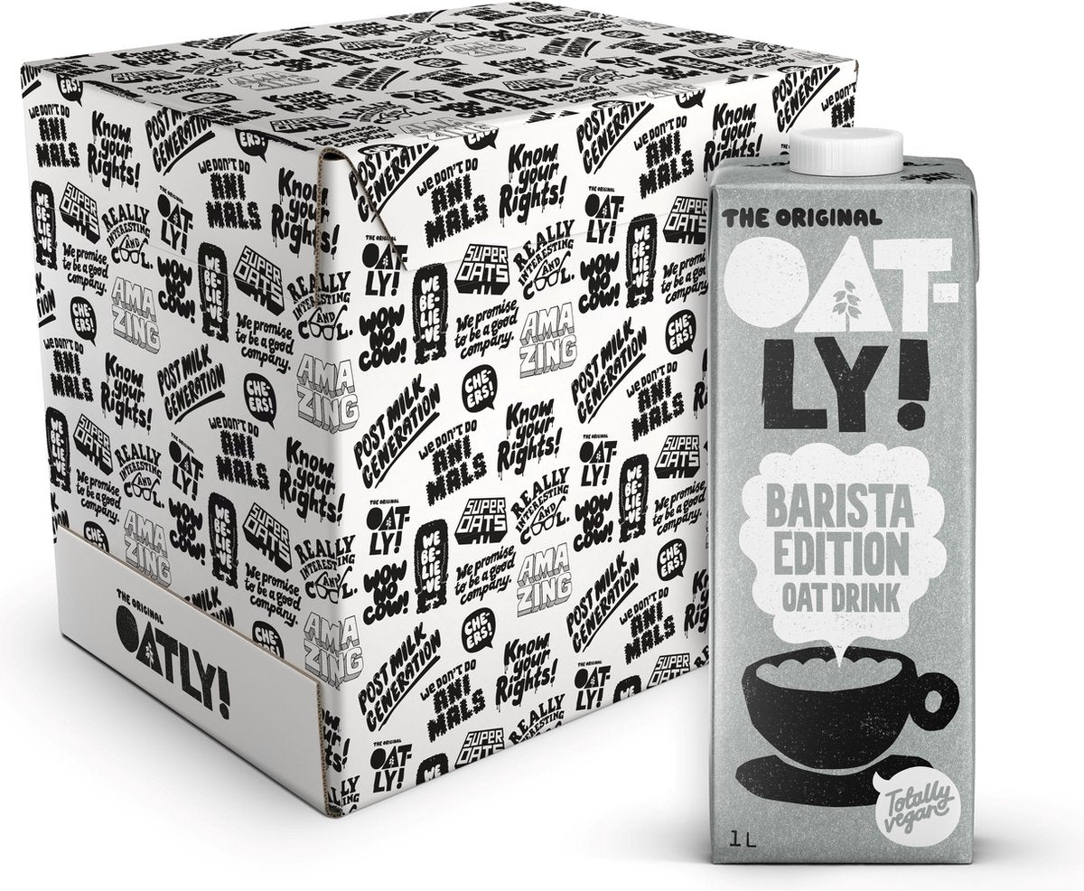 Oatly! oatly haver barista edition - 6 stuks - (6l) - houdbare plantaardige melk - barista - voordeelverpakking