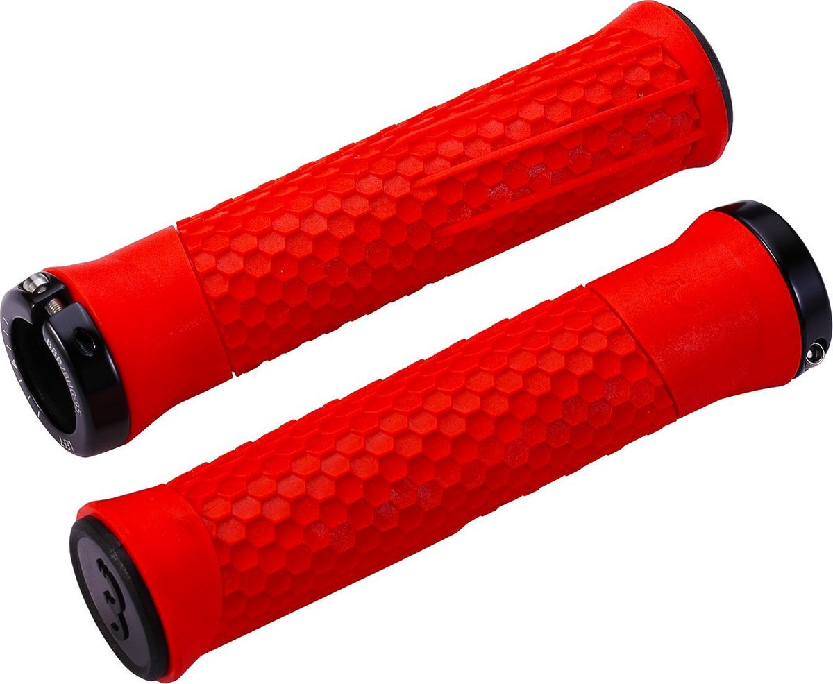 Bbb cycling handvatten fiets python - fiets handvatten met maximale grip - rood - lengte 142 mm - bhg-95