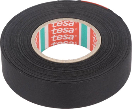 Tesa - textieltape - zwart - 19mm x 25m - pet stof