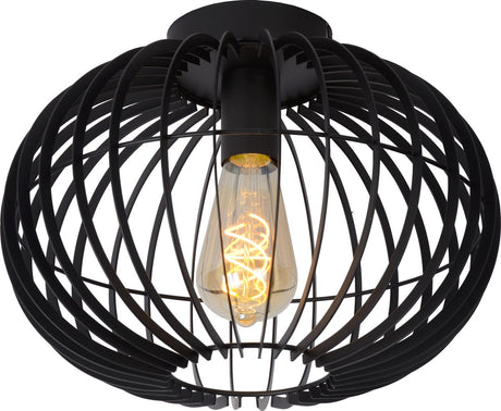 Lucide reda - plafonnière (plafondlamp) - ø 32 cm - 1xe27 - zwart