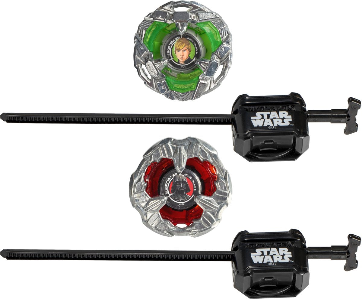 Beyblade x en star wars, luke skywalker 4-80b vs. darth vader 4-60b multipack