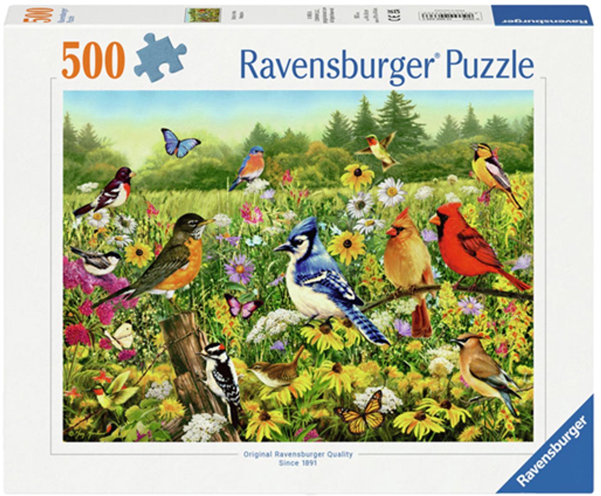 Ravensburger puzzel vogels - legpuzzel 500 stukjes dieren landschap.