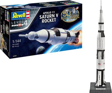 Revell modelbouwpakket militaire voertuigen - 04909 apollo saturn v plastic - 1:144 - modelbouw