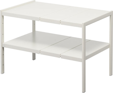 Yamazaki keukenkast organizer uitschuifbaar - 2 niveaus - tower - wit