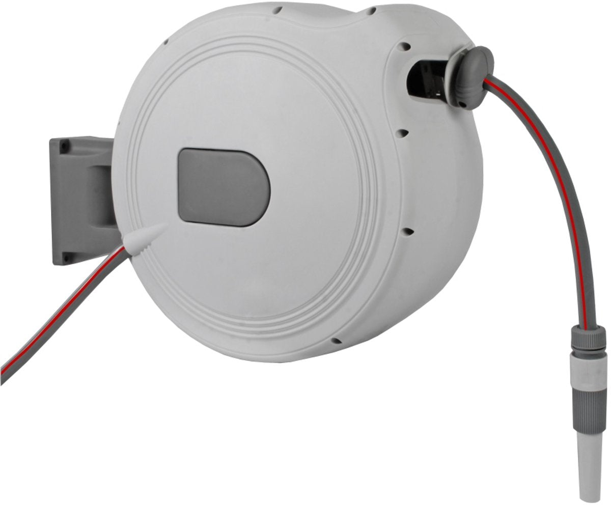 Talen tools – wandslangenbox – tuinslang – 30 meter – met muurbeugel – automatisch oprolsysteem - inclusief accessoires