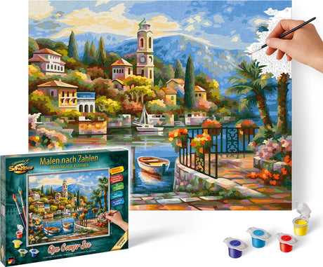 Schipper schilderen op nummer - bij het como meer - hobbypakket