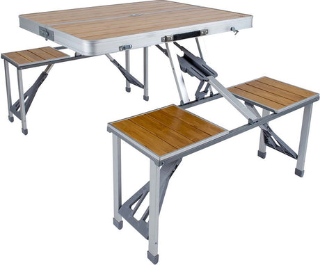 Bo-camp - picknicktafel - bamboe - inklapbaar