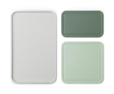 Brabantia tasty+ kunststof snijplanken - snijplankenset 3-delig - kunststof - vaatwasserbestendig - mixed colours