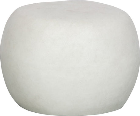 Vtwonen pebble bijzettafel - fiber clay - betonlook - wit - 35x50x50 cm