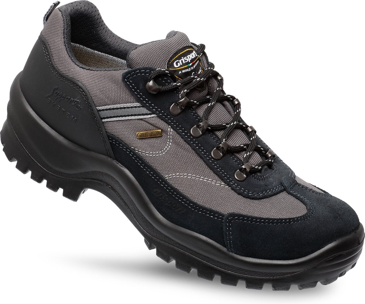 Grisport torino low wandelschoenen unisex - grey black - maat 38