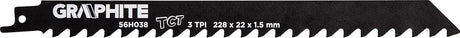 Grupa topex graphite - sabrezaagblad - 228mm - 3tpi - voor diverse materialen