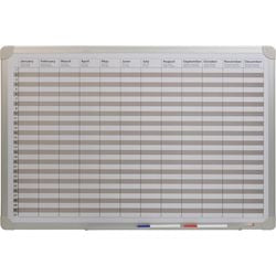 Desq jaarplanner 4123 metaal wit