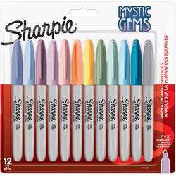 Sharpie permanente markers | mystic gem speciale editie | fijne punt | diverse kleuren | 12 stuks