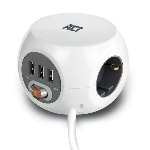 Usb-multipoort-hub act ac2410 wit 3 m