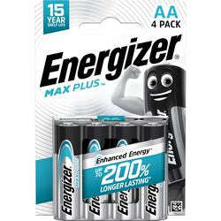 Energizer max plus aa alkaline batterijen 4st.