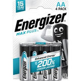 Energizer max plus aa alkaline batterijen 4st.