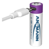 Ansmann oplaadbare aa batterijen - li-ion - incl. usb-c oplaadkabel - 4 stuks