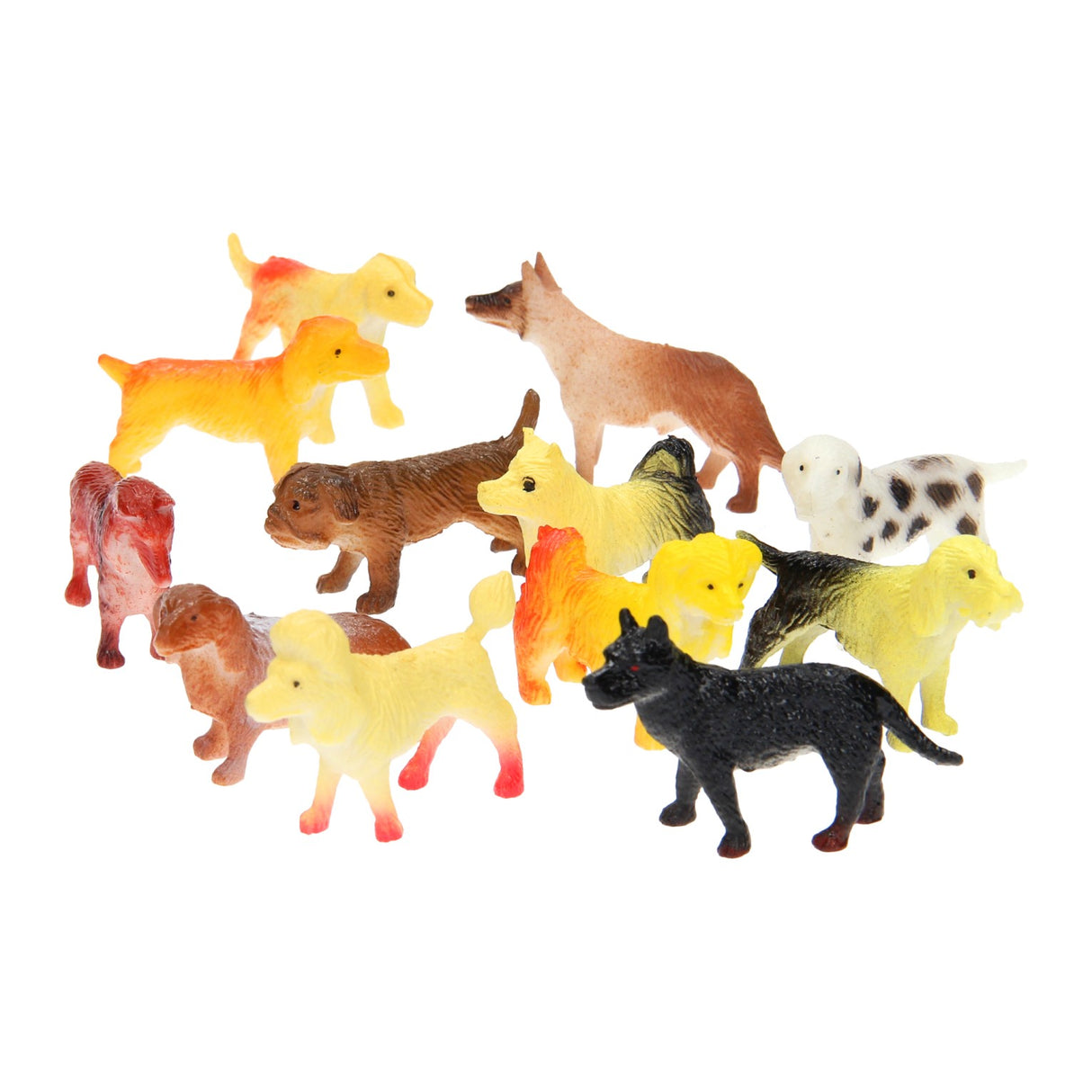 Speelfiguren honden, 12st.