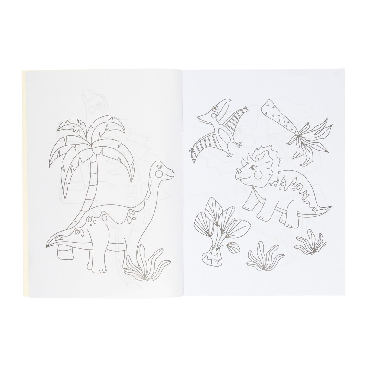 Duckiez kleurboek met stickervel dinosaurus