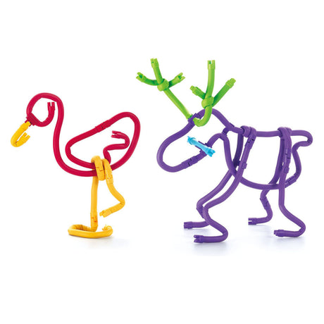 Spaghetteez 70stuks set- flexibele bouwstaafjes- speelgoed 4,5,6,7,8 jaar jongens en meisjes- knutselen meisjes jongens- constructie speelgoed- montessori speelgoed- educatief speelgoed