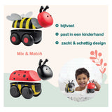Magimals wheely insects box-interactieve magnetische dieren op wielen (6 stuks). leuk en creatief speelgoed, perfect voor in bad of onderweg!