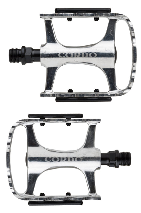 Cordo trekking pedalen aluminium - zilver