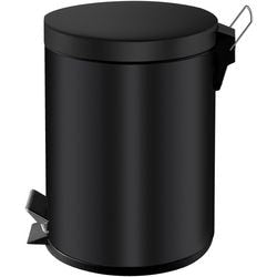 V-part - pedaalemmer 5 liter - steel - zwart - prullenbak