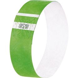 Sigel evenementenbandjes - super soft - 255x25mm - neon groen - 120stuks - eb212