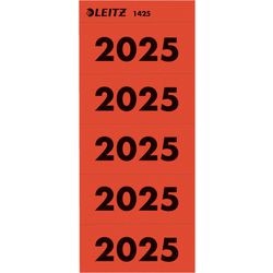 Leitz rugetiket 2025 - zelfklevend - 100 stuks - rood