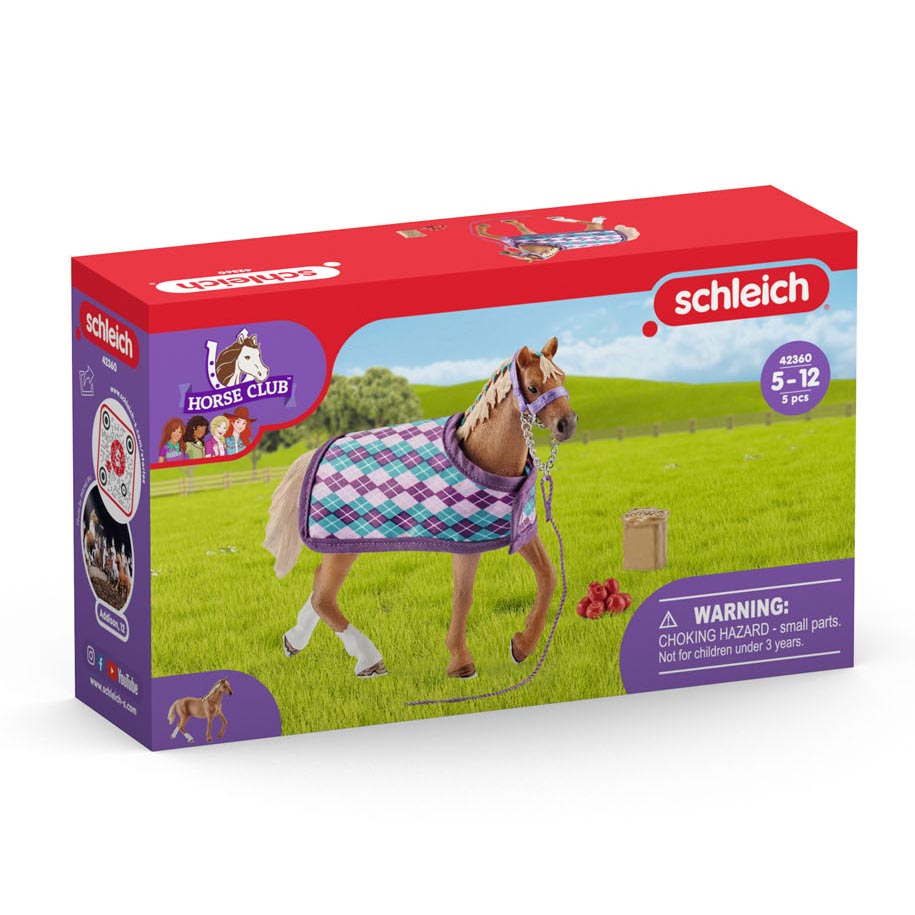 Schleich Horse Club Engelse volbloed met deken