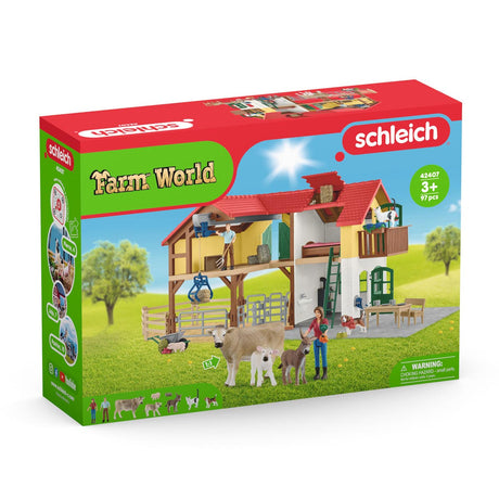 Schleich FARM WORLD Boerderij met Stal en Dieren 42407