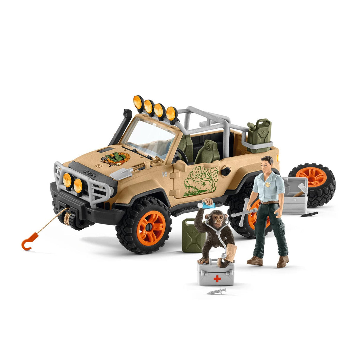 Schleich WILD LIFE SUV 4X4 met Lier 42410