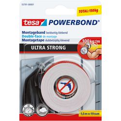 Tesa powerbond ultra strong dubbelzijdige montagetape permanent bevestigen – 1,5 m