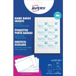 Avery naamkaartje zweckform l4727-20
