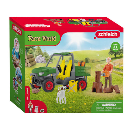 Schleich farm world houtzager met voertuig - 42659